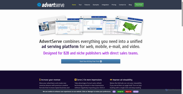 Security scan screenshot of https://cdn.advertserve.com