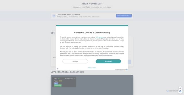 Security scan screenshot of https://rainsimulator.com/