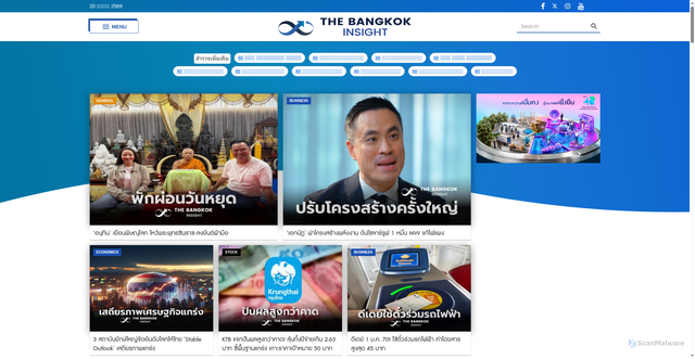 Security scan screenshot of https://www.thebangkokinsight.com