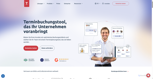 Security scan screenshot of https://timify.com