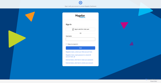 Security scan screenshot of https://magellanhealth.okta.com