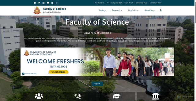 Security scan screenshot of https://science.cmb.ac.lk