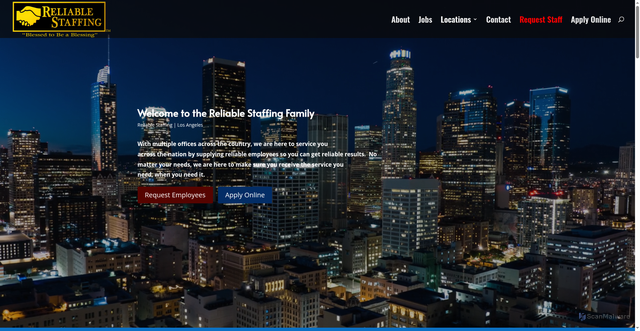 Security scan screenshot of https://reliablestaffing.com/los-angeles-california/
