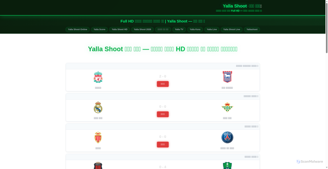Security scan screenshot of https://yalla-shootux.com/