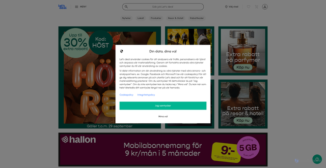 Security scan screenshot of https://letsdeal.se