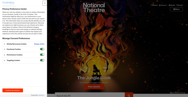 Security scan screenshot of https://nationaltheatre.org.uk