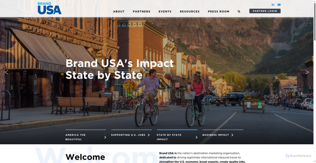 Security scan screenshot of https://www.thebrandusa.com/welcome-brand-usa