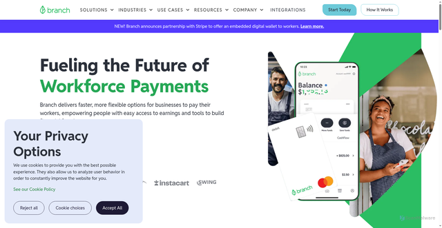 Security scan screenshot of https://branchapp.com