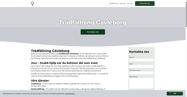 Security scan screenshot of https://tradfallninggavleborg.se