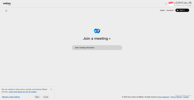 Security scan screenshot of https://logicalisus.webex.com
