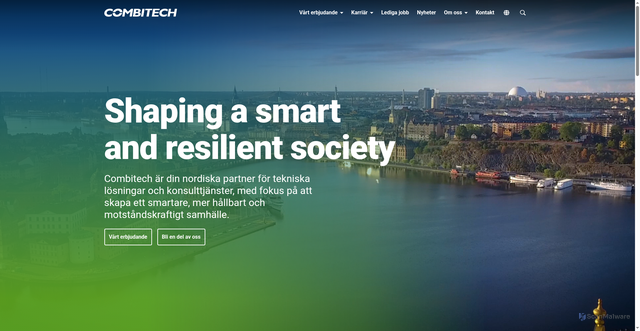 Security scan screenshot of https://combitech.se