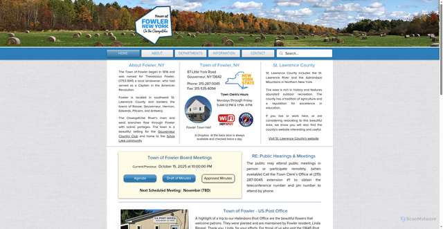 Security scan screenshot of https://www.fowlerny.gov/