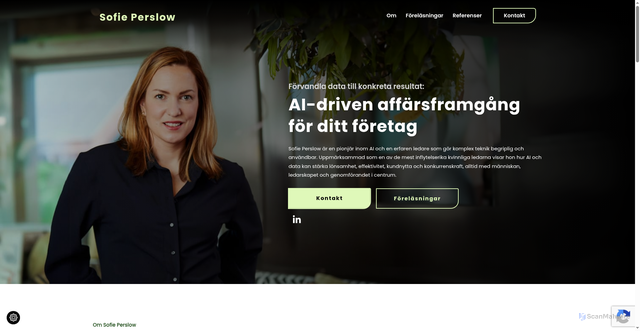 Security scan screenshot of https://sofieperslow.se