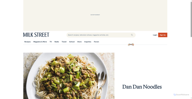 Security scan screenshot of https://www.177milkstreet.com/recipes/dan-dan-noodles-fast-slow