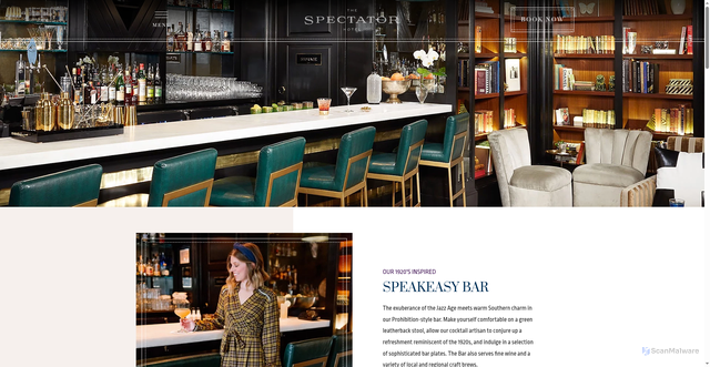 Security scan screenshot of https://www.thespectatorhotel.com/bar-the-spectator-hotel