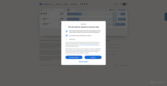Security scan screenshot of https://worldtimebuddy.com/