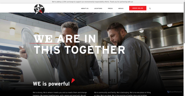 Security scan screenshot of https://wethepizza.com/
