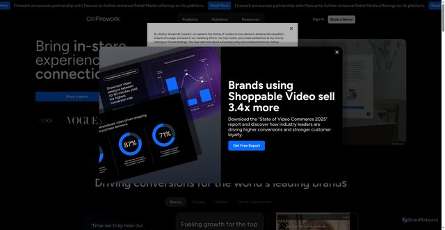 Security scan screenshot of https://firework.tv