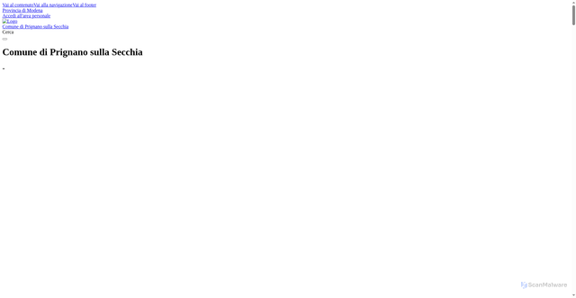 Security scan screenshot of https://www.comune.prignano.mo.it/