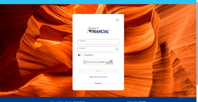 Security scan screenshot of https://olb.desertfinancial.com