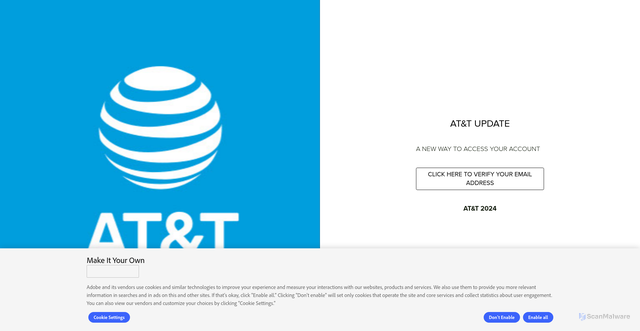 Security scan screenshot of https://new.express.adobe.com/webpage/aecgh54nKAQXs