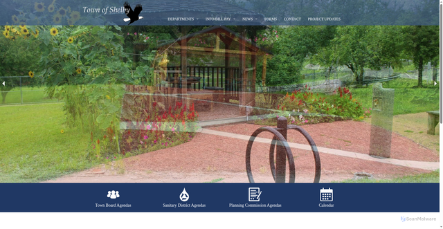 Security scan screenshot of https://townofshelbywi.gov/