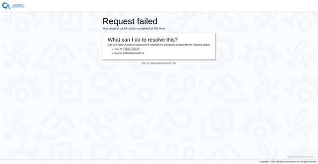 Security scan screenshot of https://tx.cambiumtds.com