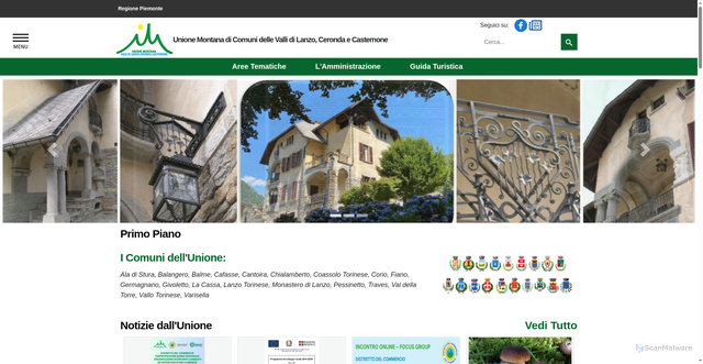 Security scan screenshot of https://www.unionemontanavlcc.it/