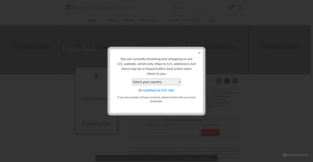 Security scan screenshot of https://www.harpercollins.com/blogs/authors/dana-bash-none