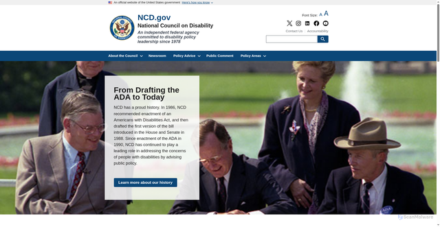 Security scan screenshot of https://www.ncd.gov/