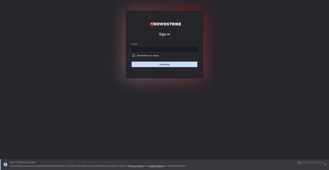 Security scan screenshot of https://falcon.crowdstrike.com