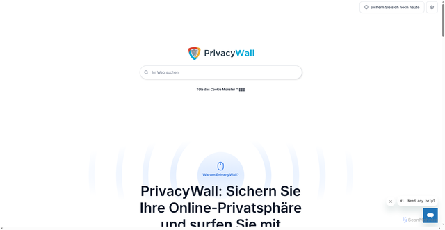 Security scan screenshot of https://privacywall.org/
