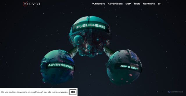 Security scan screenshot of https://bidvol.com