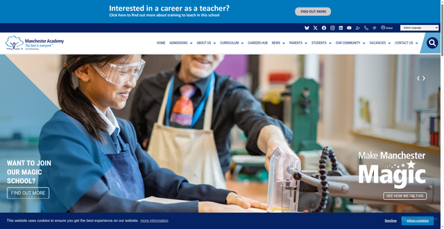 Security scan screenshot of http://www.manchester-academy.org/