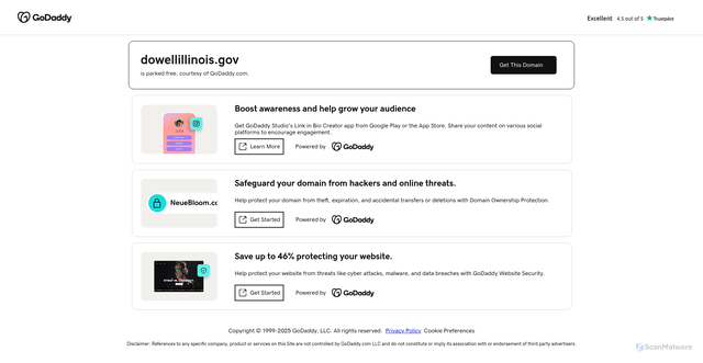 Security scan screenshot of https://dowellillinois.gov/