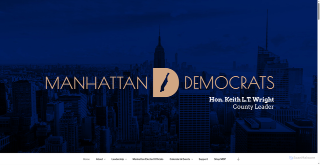 Security scan screenshot of https://manhattandemocrats.org/