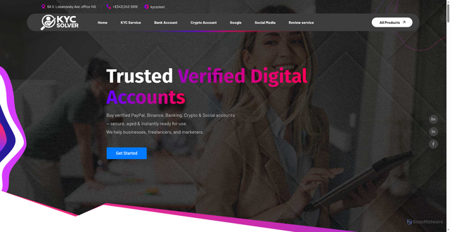 Security scan screenshot of https://kycsolver.com/?add-to-cart=5244