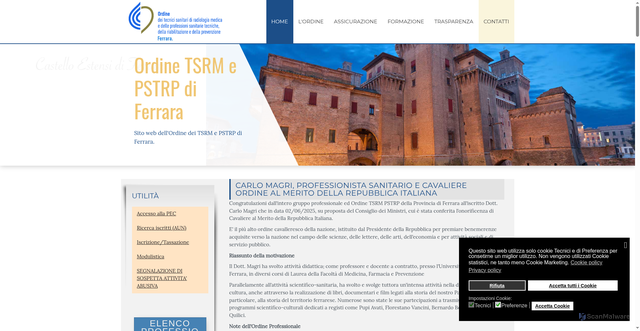 Security scan screenshot of https://www.ferraratsrm.org/