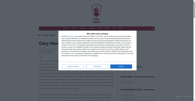 Security scan screenshot of https://therepublikofmancunia.com/gary-neville-is-a-red/