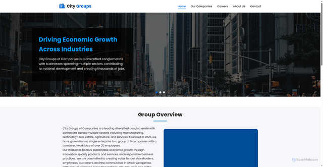 Security scan screenshot of https://citygroups-xthsltcknn.edgeone.dev/