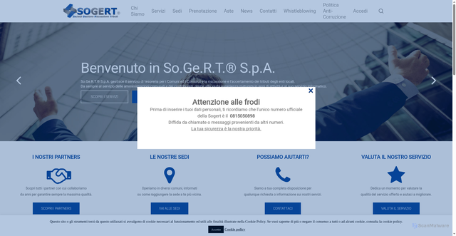 Security scan screenshot of https://www.sogertspa.it/