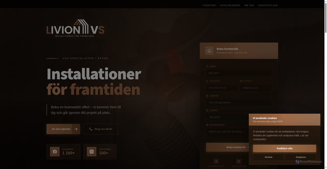 Security scan screenshot of https://livionvs.se