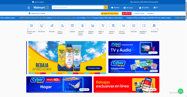 Security scan screenshot of https://www.walmart.com.sv
