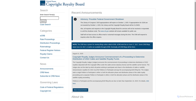 Security scan screenshot of https://www.crb.gov/