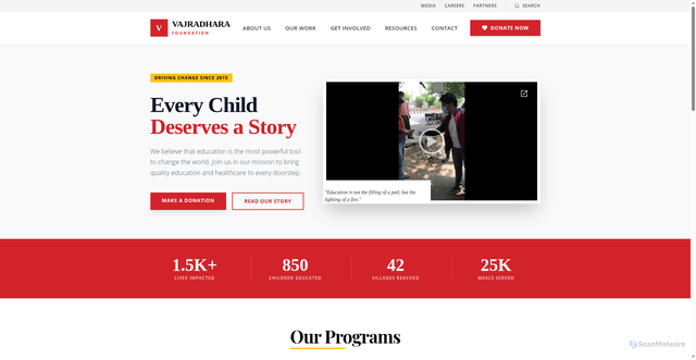 Security scan screenshot of https://vajradhrafoundationdemo3-pu54c393ti.edgeone.dev/