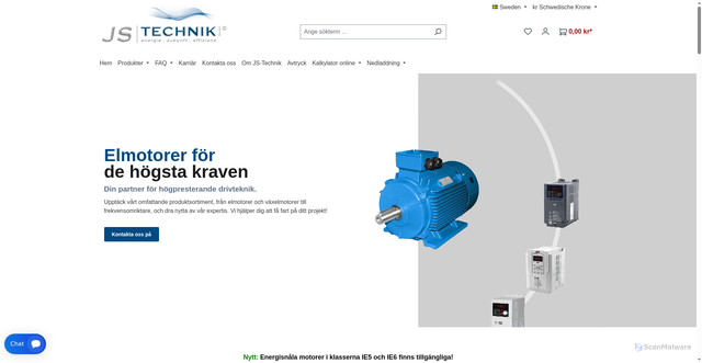 Security scan screenshot of https://js-technik.se