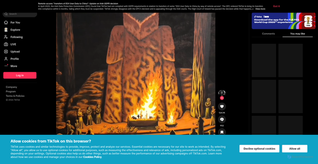 Security scan screenshot of https://vt.tiktok.com/ZS9c687pa/