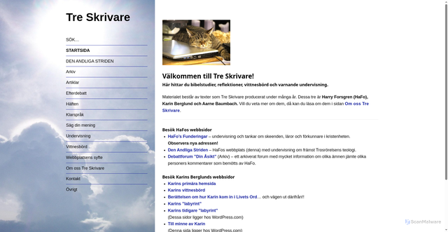 Security scan screenshot of https://tre-skrivare.se