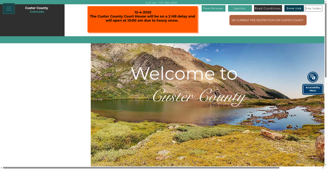 Security scan screenshot of https://www.custercounty-co.gov/