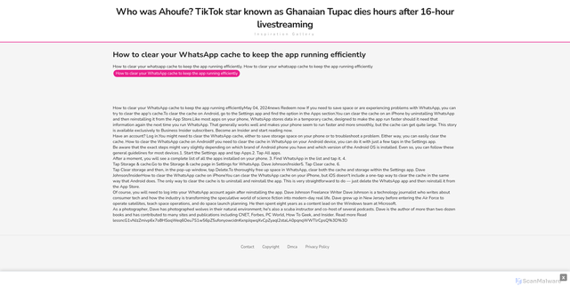 Security scan screenshot of https://louaymardambekhugo-bgd6u9643s.edgeone.app/17615-how-to-clear-your-whatsapp-cache-to-keep-the-app-running-efficiently.html